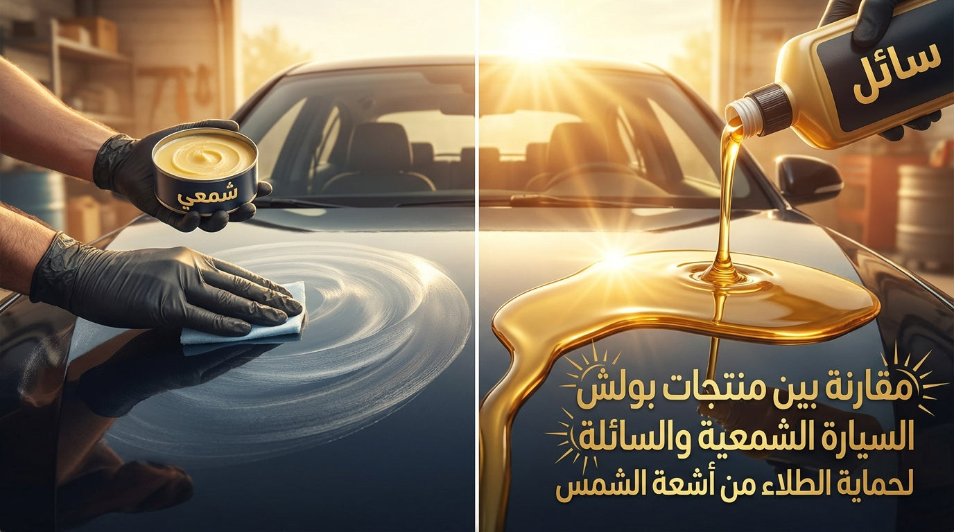 Comparison between car wax and liquid polish products for paint protection from sun rays
