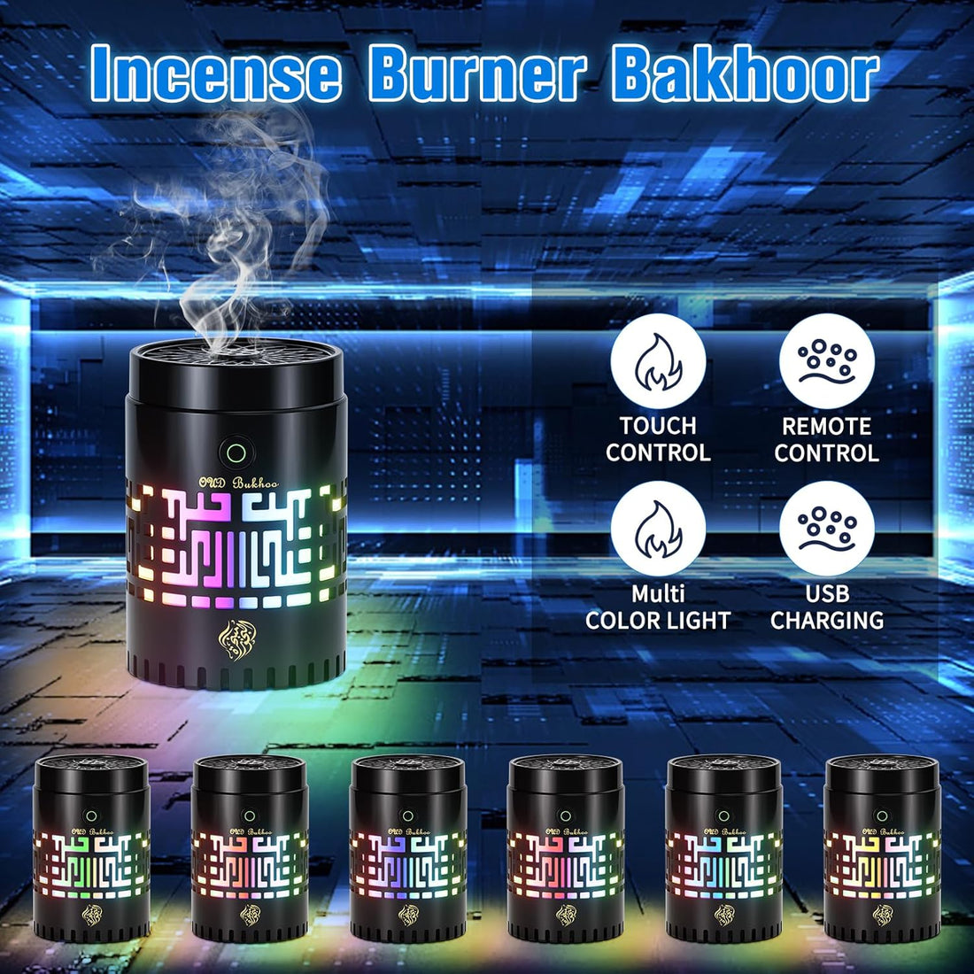 Compact Muslim Incense Burner Warms Bakhoor Aroma