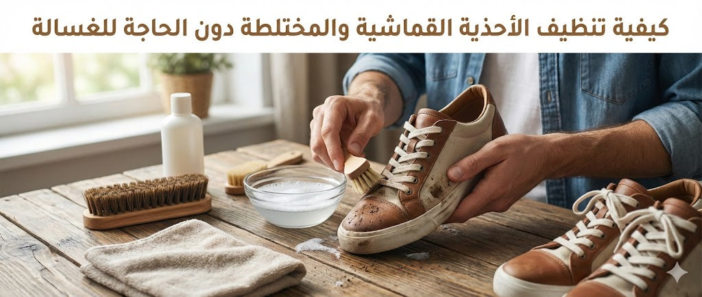 كيفية تنظيف الأحذية القماشية والمختلطة دون الحاجة للغسالة