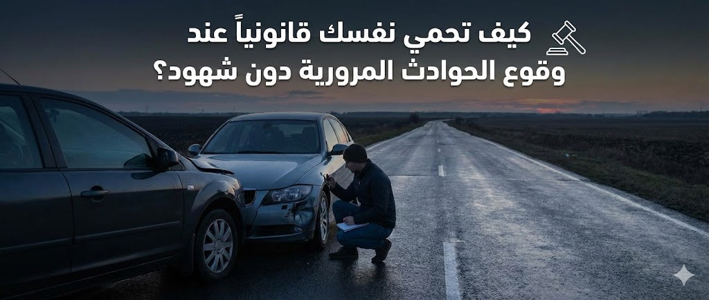 كيف تحمي نفسك قانونياً عند وقوع الحوادث المرورية دون شهود؟