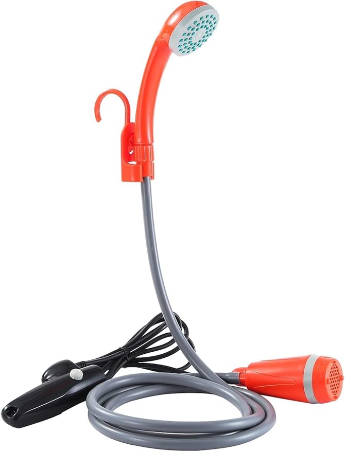 Portable Camping Shattaf & Shower, Travel Bidet Set with Collapsible Bucket 12 V DC