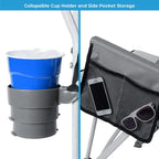 كرسي شبكي صلب بذراعين باللون الرمادي