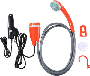 Portable Camping Shattaf & Shower, Travel Bidet Set with Collapsible Bucket 12 V DC