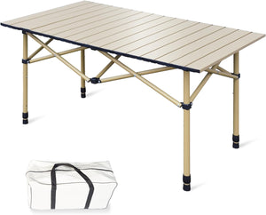 Hastoygo Foldable Picnic Table, 165 lb Max, 47.2×21.7", Height 21.6–27.6", Lightweight & Portable