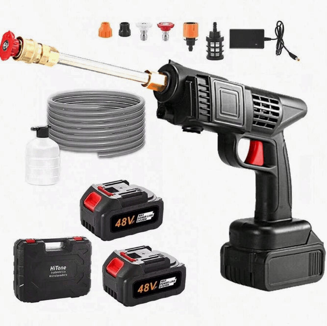 "48V High-Pressure Water Sprayer, Car Washing Machine, 5M Range, Cordless Portable Electric High Pressure Washer Gun,Used For Car Washing, Floor Cleaning & Garden Watering (1 Battery)"