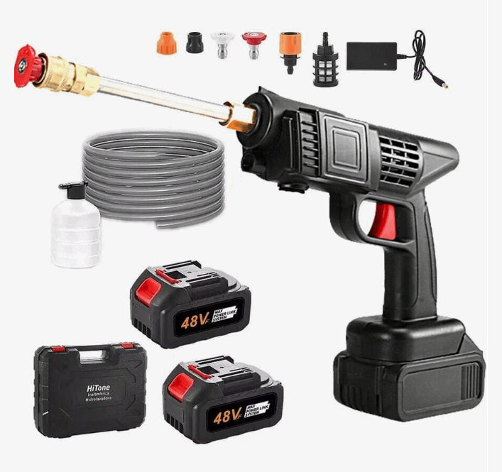 "48V High-Pressure Water Sprayer, Car Washing Machine, 5M Range, Cordless Portable Electric High Pressure Washer Gun,Used For Car Washing, Floor Cleaning & Garden Watering (1 Battery)"