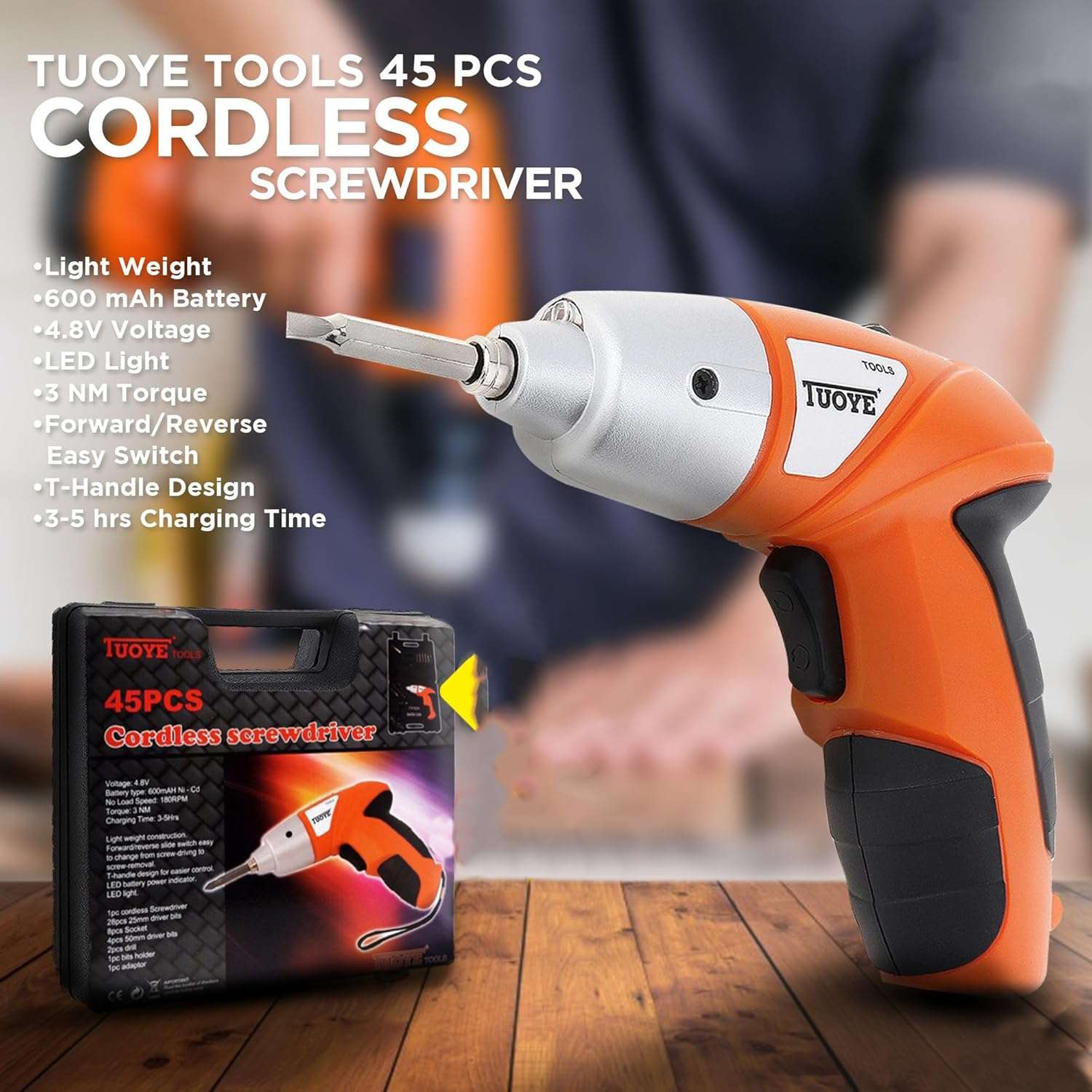 "PowerFix Cordless Screwdriver Set"