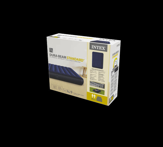 "Dura-Beam Standard Fiber Technology Classic Downy Airbed PVC Blue/Black 152x203x25cm"