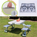 "Outdoor Aluminum Alloy Folding Table,chair Portable Picnic Table,ortable One Table and Four Chairs,for Outdoor Camping Barbecue Party,lightweight and..."