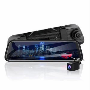 "Dash Cam Dual Lens Front Rear Dash Camera 1080P Full Touch Screen Video Streaming Rear View Mirror Loop Recording, Parking Monitor, Night Vision, Waterproof Rear Camera"