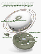 "Camping Lights Multifunctional String Lantern with String Light(33Ft), IP44 Waterproof Camping Lamp"