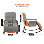 "Modern Living Room Chairs Folding Lazy Sofa Relaxing Bedroom Recliner Leisure Swing Rocking Chair 1 years warranty"