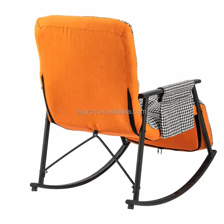 "Modern Living Room Chairs Folding Lazy Sofa Relaxing Bedroom Recliner Leisure Swing Rocking Chair 1 years warranty"