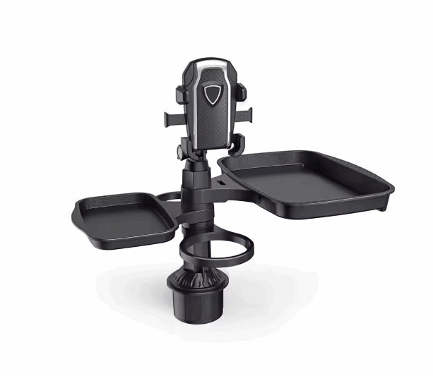 "Adjustable Car Phone Holder, Mounted Tray, Rotating Cup Holder Table Slot, Food Organizer, Adjustable Drink Accessories"
