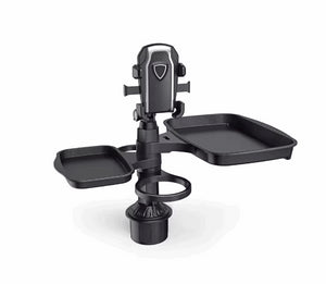 "Adjustable Car Phone Holder, Mounted Tray, Rotating Cup Holder Table Slot, Food Organizer, Adjustable Drink Accessories"
