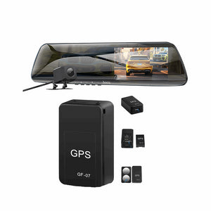 "Hoco DV4 4.5-inch Camera Car 2in1 Rearview Mirror Driving + GPS Locator Small and Strong Magnetic Car Child Anti Theft Loss Booking Vehicle Tracking Instrument Car Tracking Model GF07"