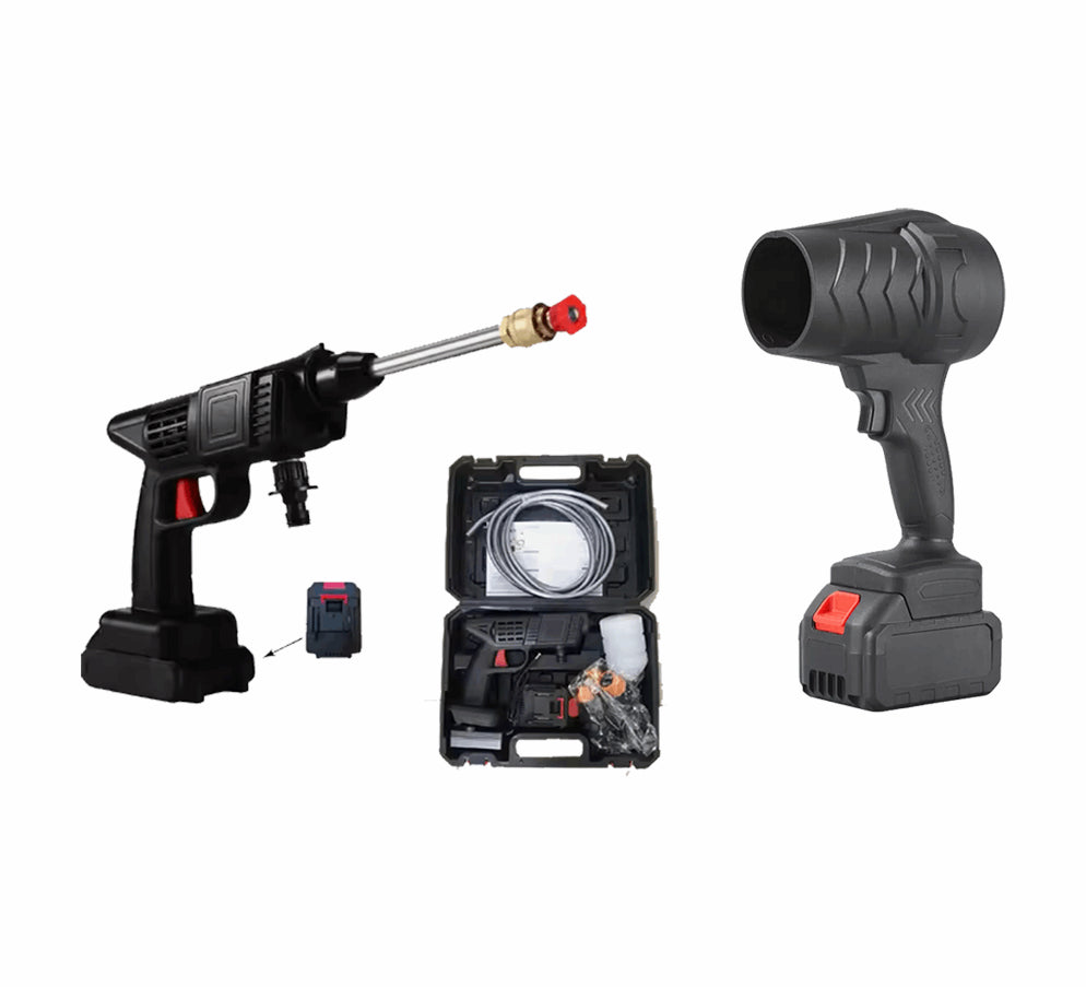 "48V High-Pressure Water Sprayer, Car Washing Machine + Jet Dry Mini Blower 16500RPM Air Blower Super Fan Turbo Battery Powered Portable"