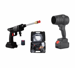 "48V High-Pressure Water Sprayer, Car Washing Machine + Jet Dry Mini Blower 16500RPM Air Blower Super Fan Turbo Battery Powered Portable"