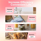 "Portable Mini Printer, Pocket Mini Thermal Printer with 1 Roll Printing Paper, Bluetooth Wireless Smart Mini Printer, Compatible with iOS Android Inkless Printer for Photo Picture QR Code Receipt List"