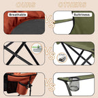 "Jeep chair Portable Adult Beach Chair Comfortable Folding Outdoor Chair, Comfortable Breathable Round Chair Supports up to 400 lbs, for Camping, Fishing, BBQ, Orange"