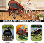 "Jeep chair Portable Adult Beach Chair Comfortable Folding Outdoor Chair, Comfortable Breathable Round Chair Supports up to 400 lbs, for Camping, Fishing, BBQ, Orange"