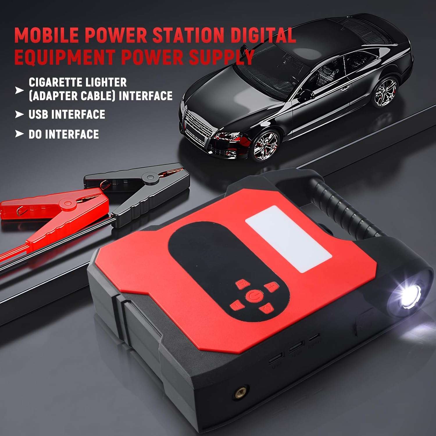"Car Jump Starter Power Pack with Tyre Inflator,12V 2000A Car Battery Booster Jump Starter with 150PSI Air Compressor,Car Jump Starter Power Bank with USB..."