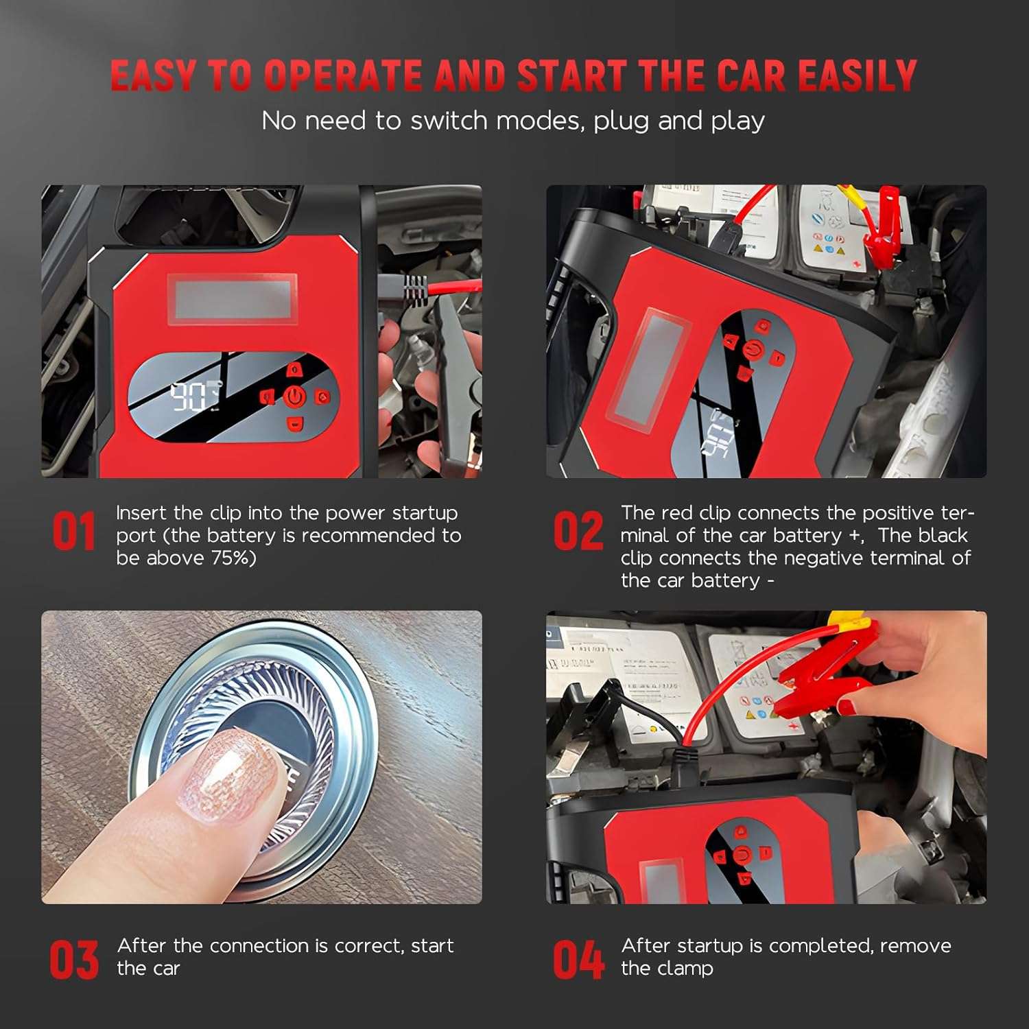 "Car Jump Starter Power Pack with Tyre Inflator,12V 2000A Car Battery Booster Jump Starter with 150PSI Air Compressor,Car Jump Starter Power Bank with USB..."