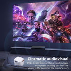 "Umiio Q1 Portable Video Projector 2.4/5G WiFi Bluetooth Quadrangle Trapezoid 0.8-5M Projection Distance 1920 * 1080 Resolution Android Projector For Movie Music TV Game Casting with Tripod (White)"