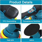 "G TALECO GEAR Cordless Polisher, 21V 2-Piece Battery 6-Speed 2800-5500 RPM 6-Inch Portable Polishing Kit with 2 x 12V 2.0Ah Batteries for Car, Wood &..."