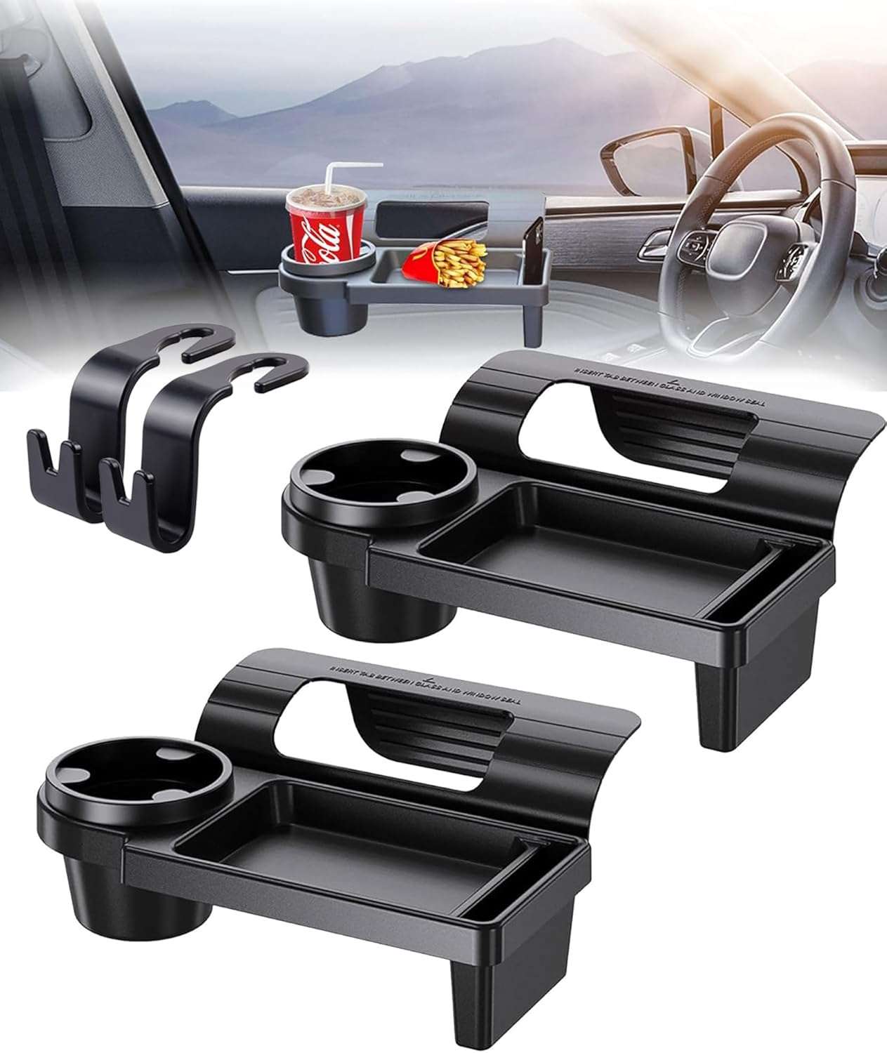"Multi-Functional Car Cup Holder & Organizer – Compact Storage Solution"