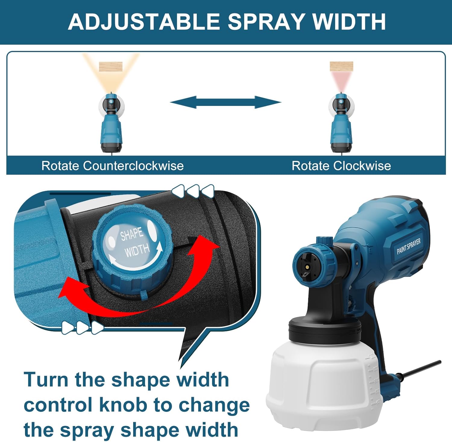 WIBENTL Paint Sprayer 700W HVLP Spray Gun with