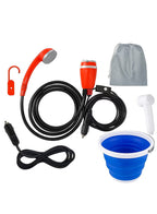 Portable Camping Shattaf & Shower, Travel Bidet Set with Collapsible Bucket 12 V DC