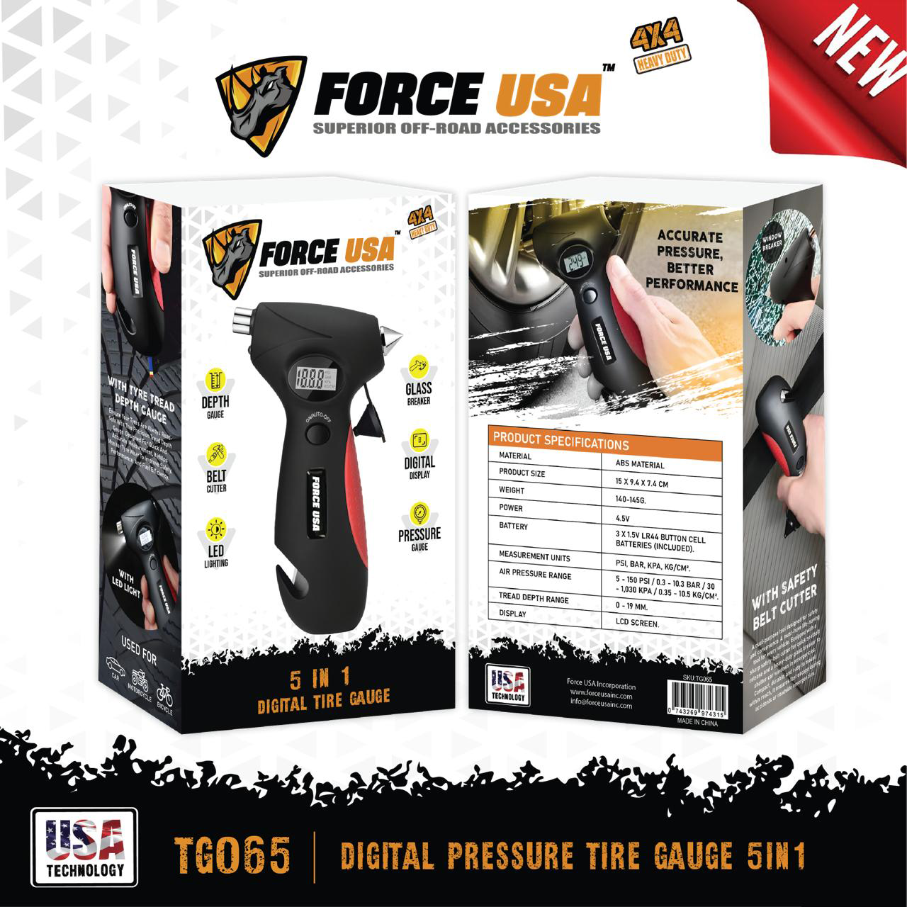 Emergency hammer 5-in-1