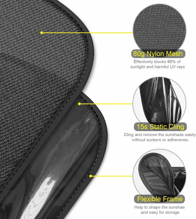 LSTRAGY 2 Pcs Car Window Shades for Baby22x14