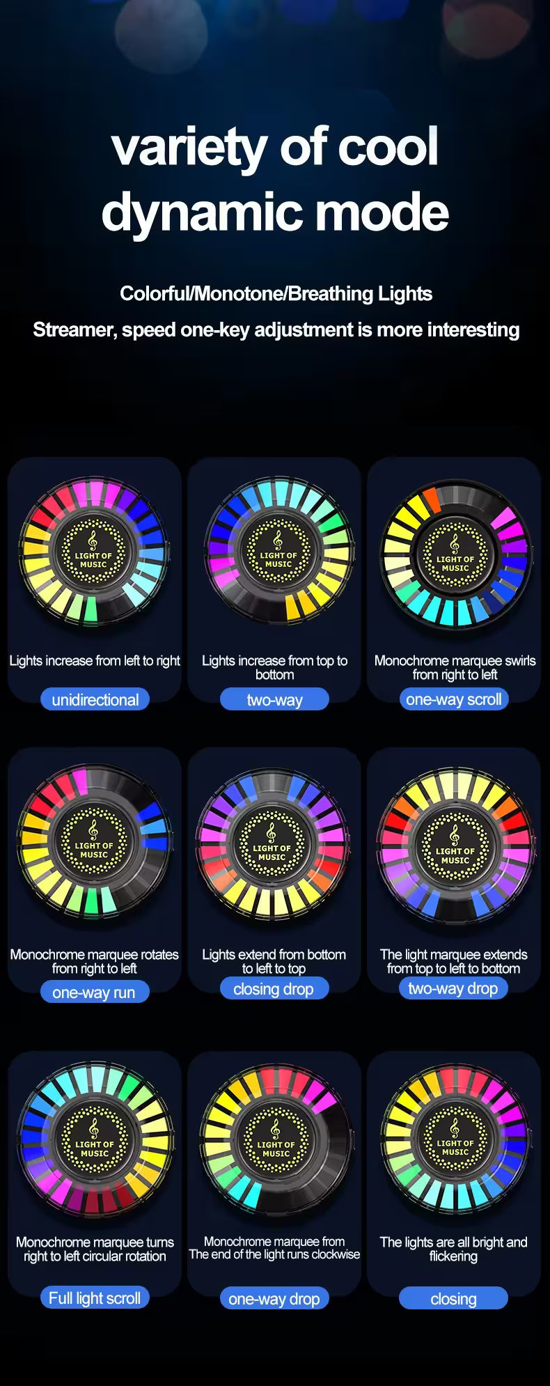 Sound Control Rgb Sanpyl Sound Control RGB Light Rechargeable 200 mAh – Tarteeb Store