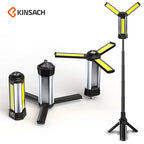 Rechargeable Work Light with Stand,LED Work Light with Portable Folding Stand