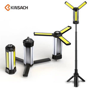 Rechargeable Work Light with Stand,LED Work Light with Portable Folding Stand