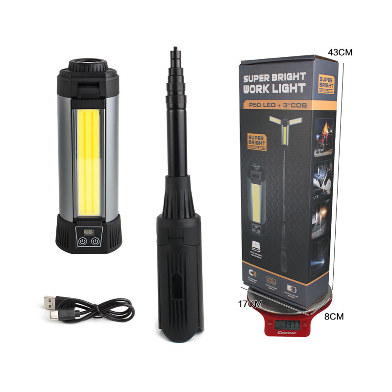 Rechargeable Work Light with Stand,LED Work Light with Portable Folding Stand
