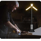 مصباح عمل LED قابل لإعادة الشحن من Mlogiroa مع حامل