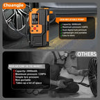Chuangjie inflatable pump with specifications and comparison to other pumps.