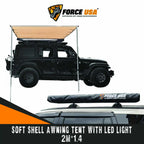 FORCE USA Soft Shell Awning Tent with Integrated LED Light