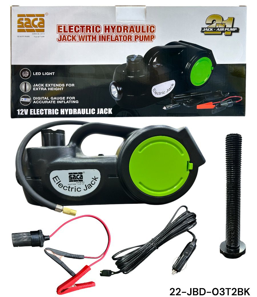 SACA 12V Electric Hydraulic Jack with Inflator Pump