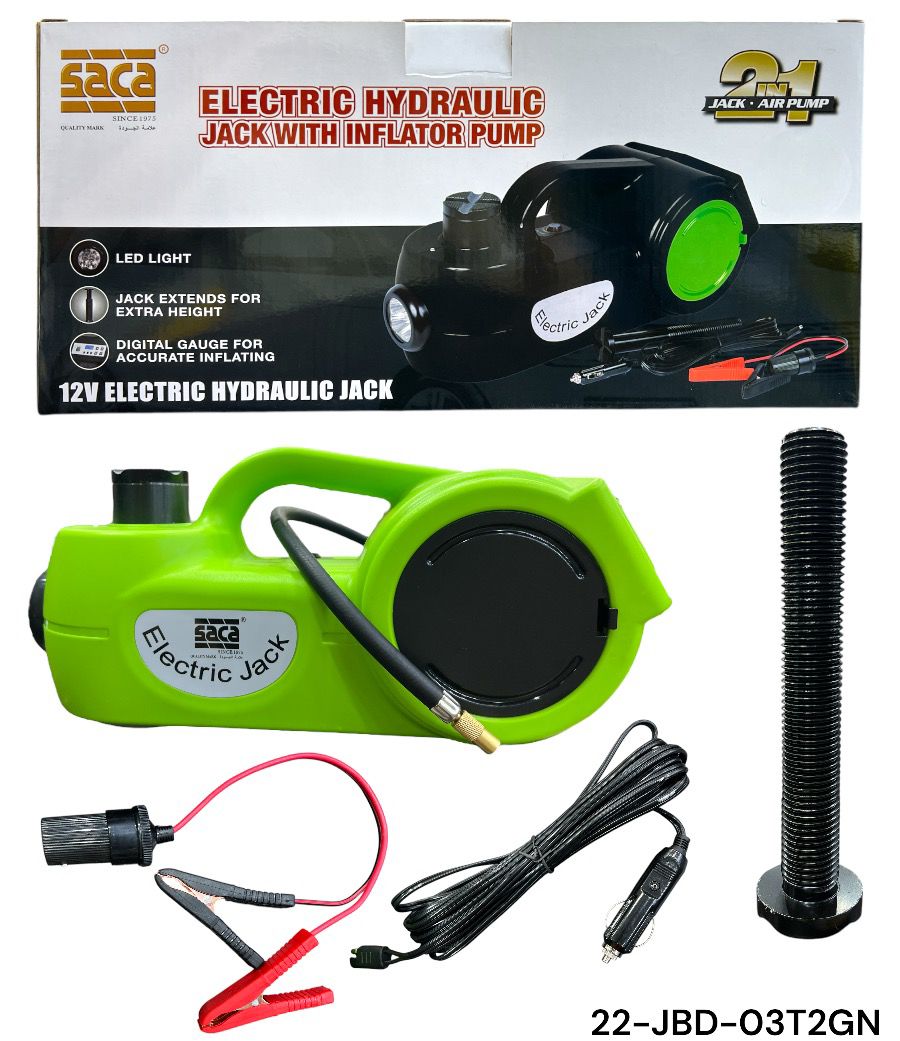 SACA 12V Electric Hydraulic Jack with Inflator Pump