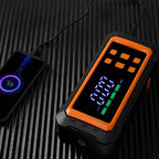 Portable Car Battery Jump Starter Air Compressor Black Orange