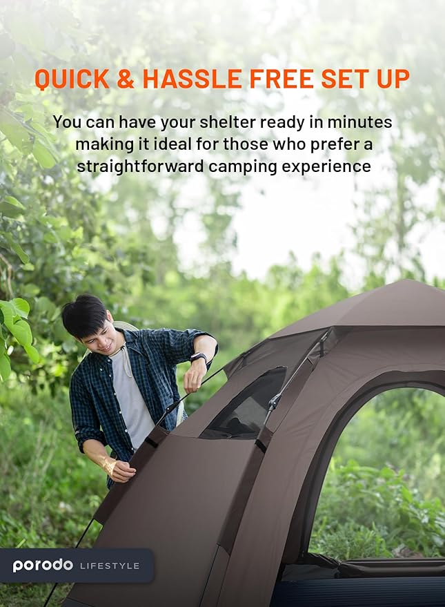 خيمة بوروودو لايف ستايل الأوتوماتيكية المنبثقة لـ 4 أشخاص، مقاومة للماء 2000 مم