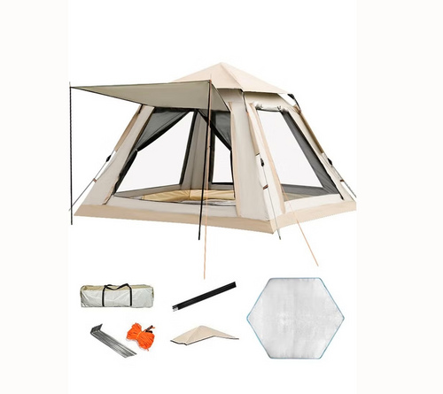 Large Camping Tent 4 Person Weatherproof Family Tent, Ideal for Parties, Picnics