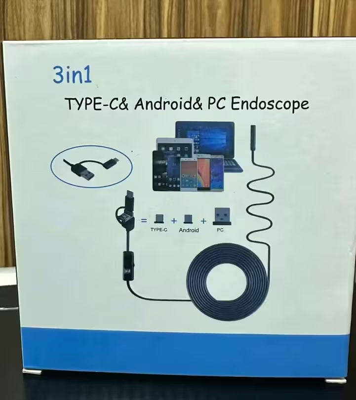 3-in-1 USB Endoscope Camera, Compatible with Type-C Android PC, Inspection Camera