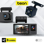 Bson TriVision Dash Cam 1080P Triple Camera WiFi