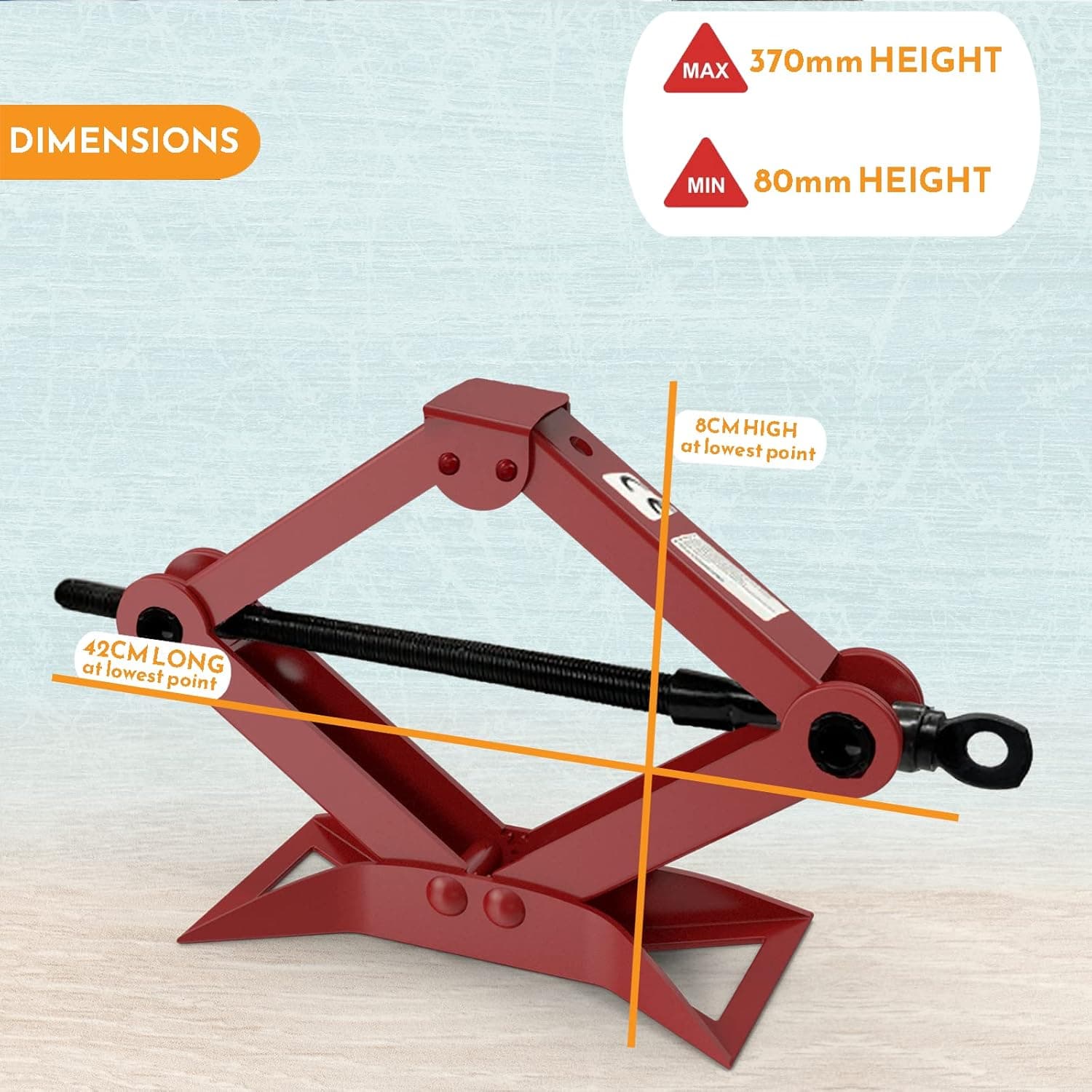 Car Scissor Jack 1.5, 3 Ton Car Jack